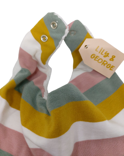 Rainbow Stripe Bib by Lily and George