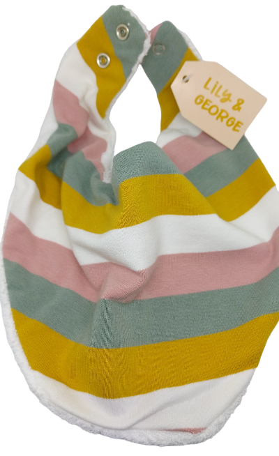 Rainbow Stripe Bib by Lily and George