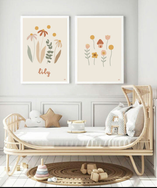 Mushroom House - Wall Print by Lagom Design Studio