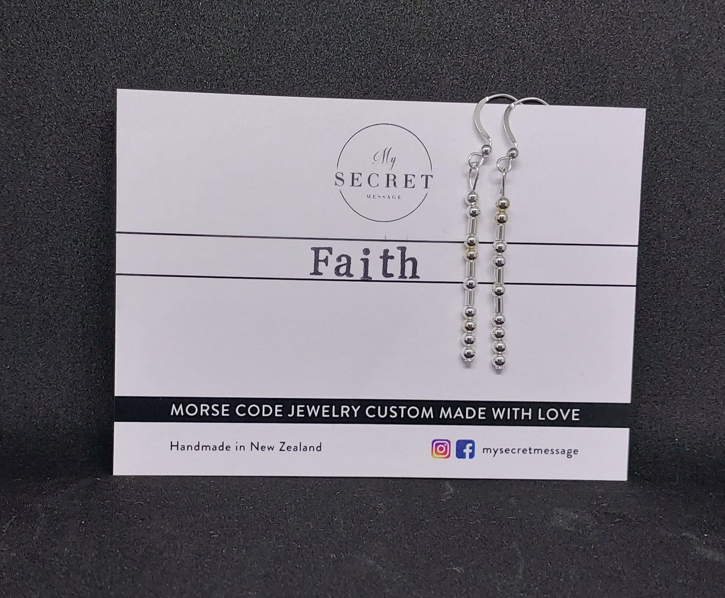 Morse Code Earrings by My Secret Message