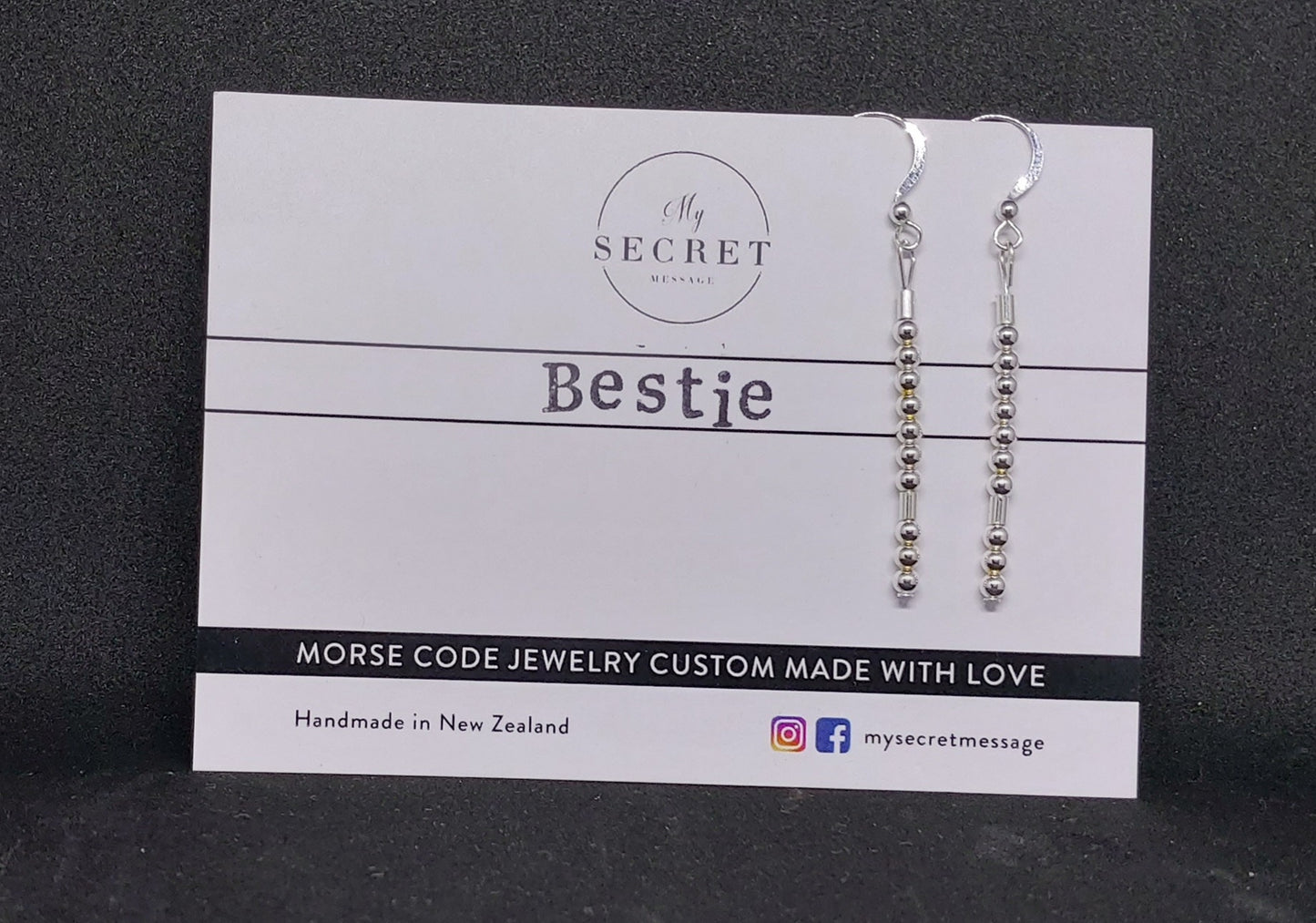 Morse Code Earrings by My Secret Message
