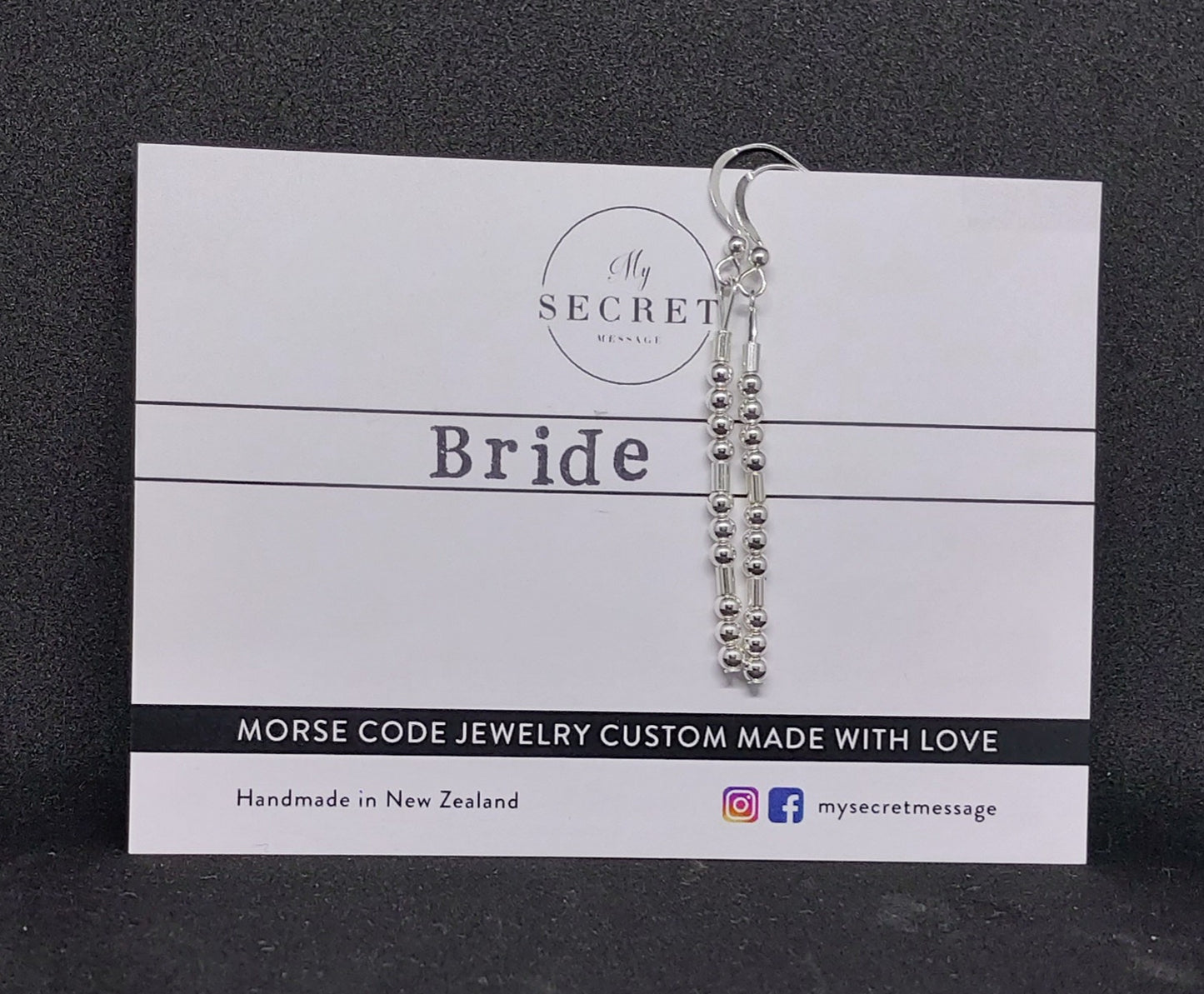 Morse Code Earrings by My Secret Message
