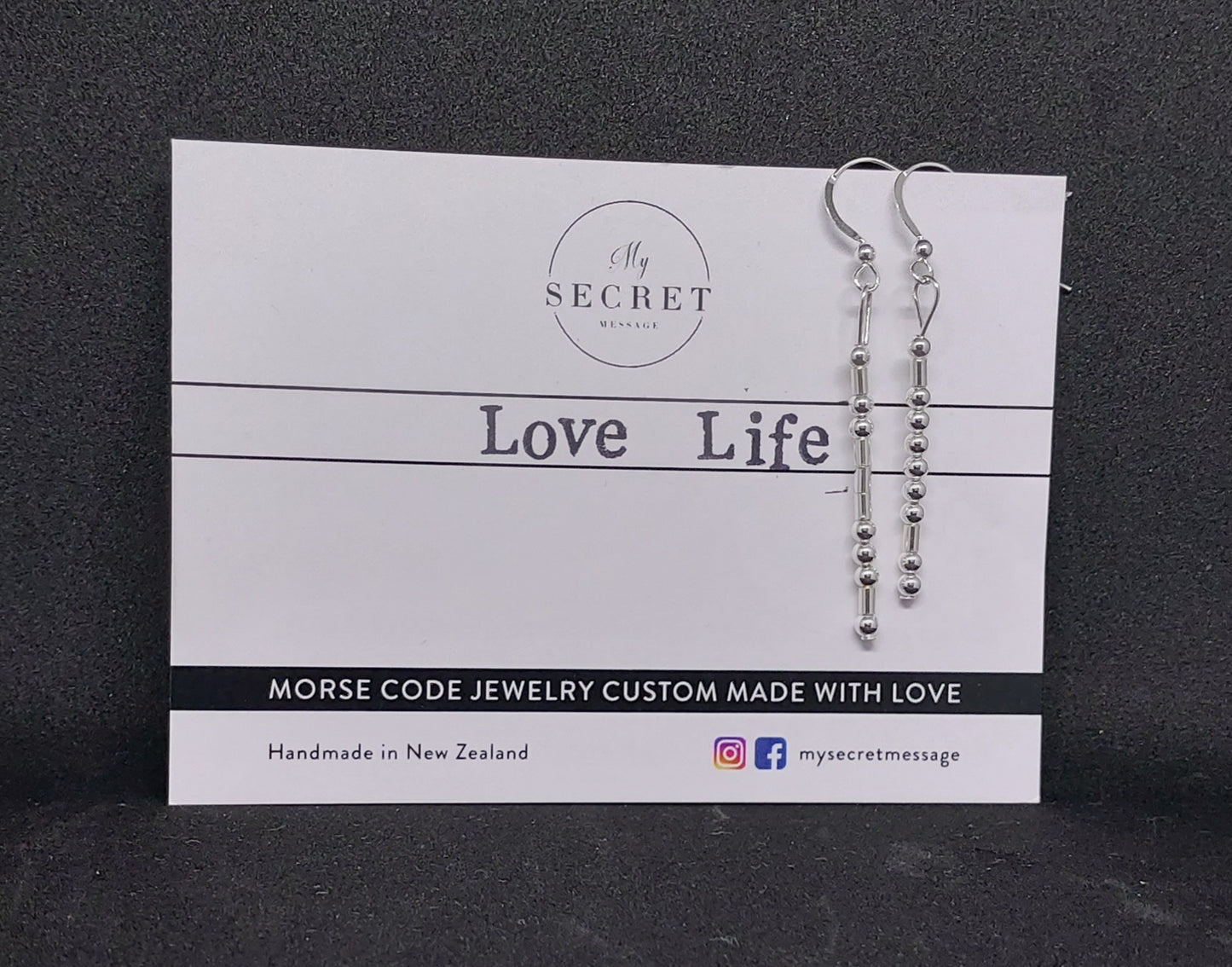 Morse Code Earrings by My Secret Message