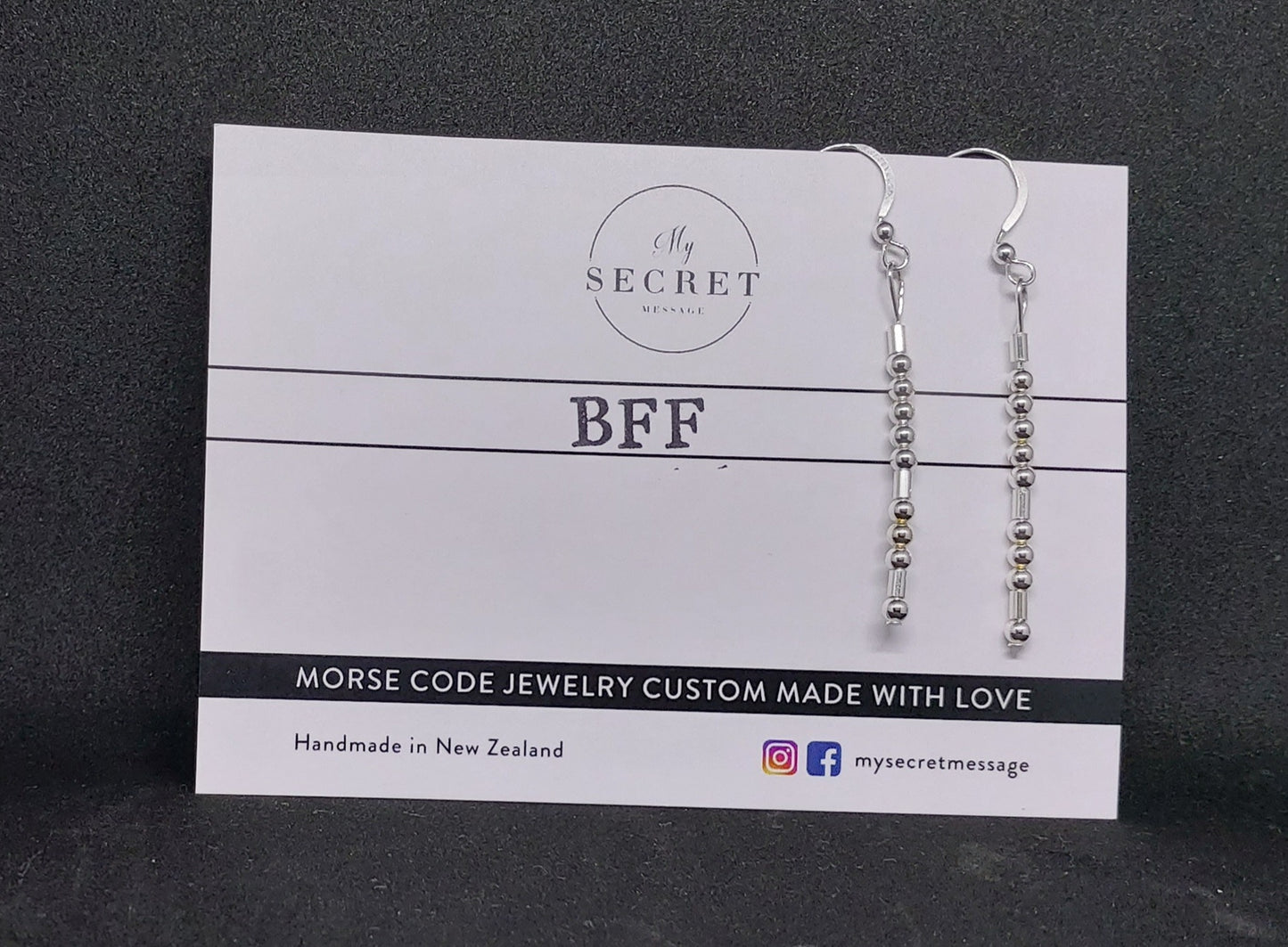 Morse Code Earrings by My Secret Message