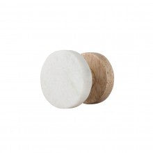 Small Marble and Wood Hook by General Eclectic