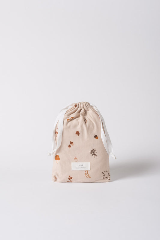 Organic Cotton Fitted Cot Sheet ~ Woodland by Citta Design