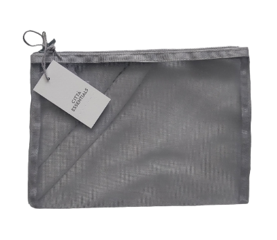 Small - Grey Mesh Wash Bag by Citta Design