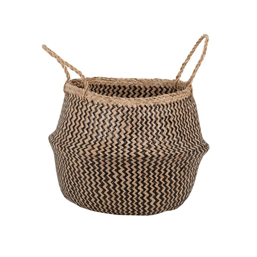 Zigzag Seagrass Belly Basket