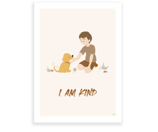 I am Kind - Wall Print by Lagom Design Studio