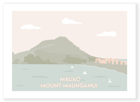 Mauao (Mount Maunganui) - Wall Print by Lagom Design Studio