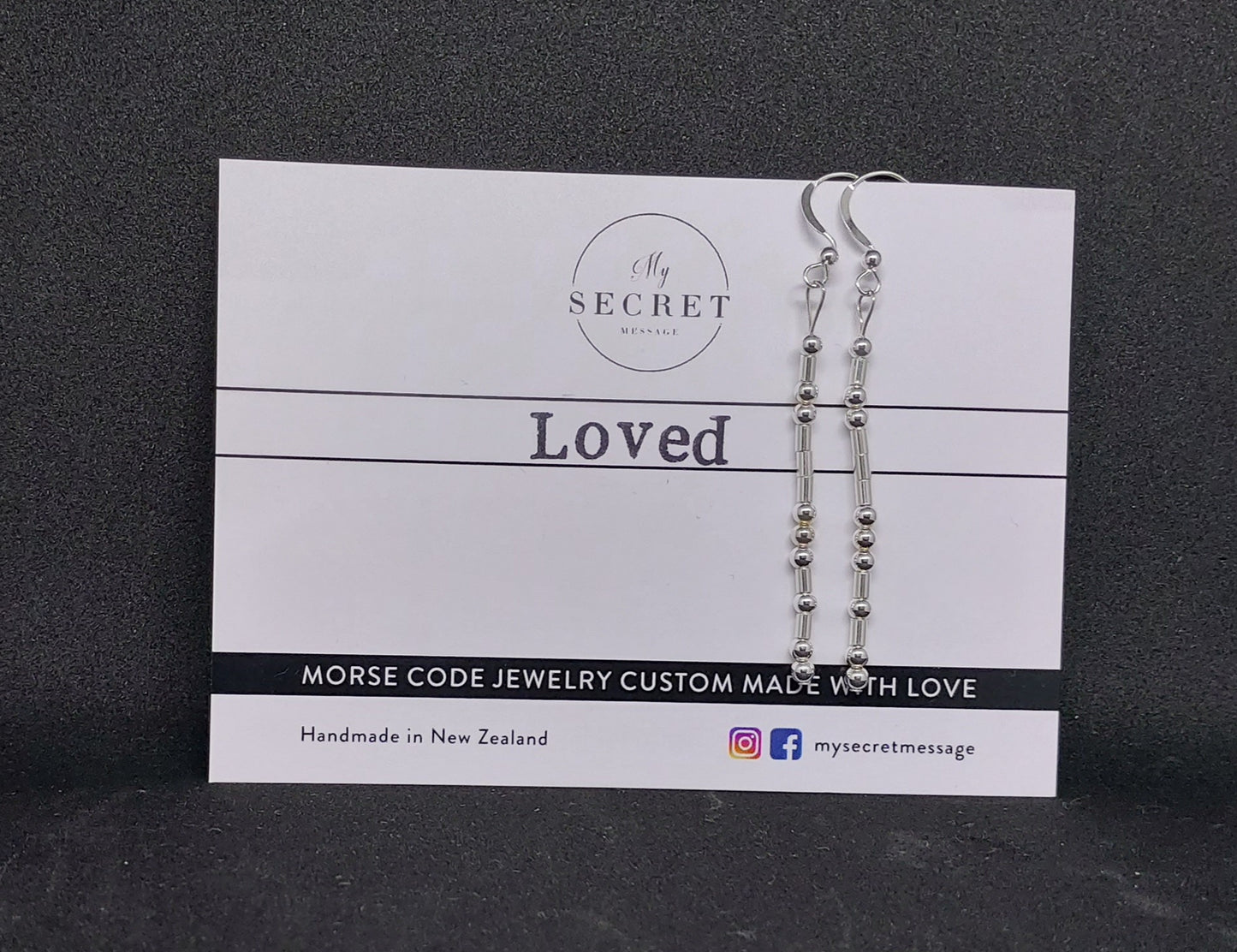 Morse Code Earrings by My Secret Message