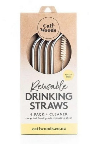 Stainless Steel Bent Drinking Straws by Caliwoods