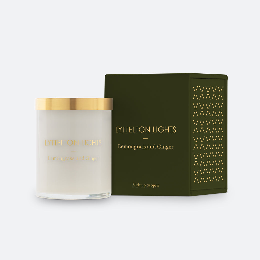 Lemongrass & Ginger Candle by Lyttelton lights