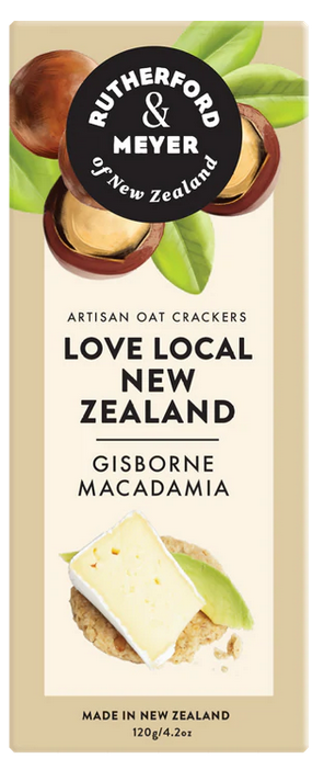 Love Local NZ Oat Crackers - Gisborne Macadamia by Rutherford and Meyer of NZ
