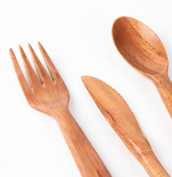 Neem Travel Cutlery Set by Trade Aid