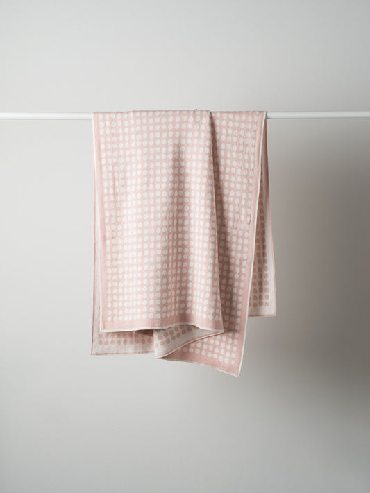 Polka Dot Cotton Knit Cot Blanket by Citta Design