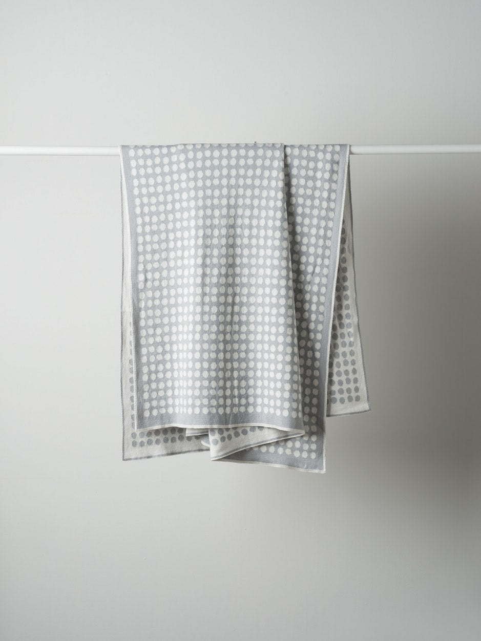Polka Dot Cotton Knit Cot Blanket by Citta Design