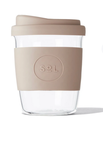 SoL Cups - Reusable Glass Coffee Cups - 8oz